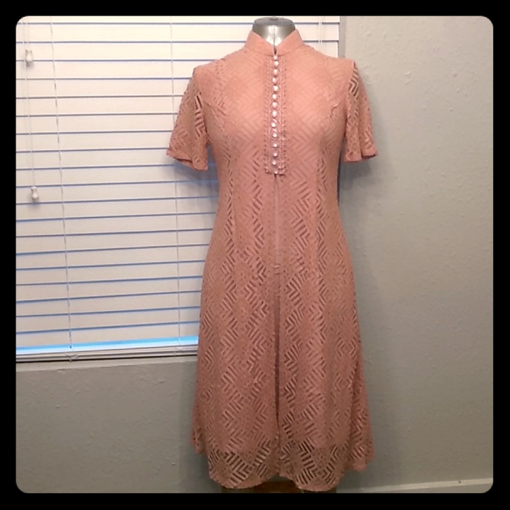 🥰Pink Lace Chinese Dress😍